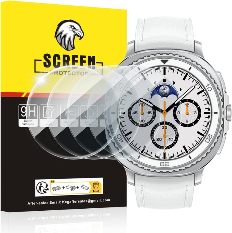 SPGUARD 4 Pack for Samsung Galaxy Watch 8 Screen Protector Classic 46mm Tempered Glass Clear Film Anti Scratch Bubble Free Compatible with Galaxy Watch8 Classic 46mm(NOT for Others Models) - Image 1